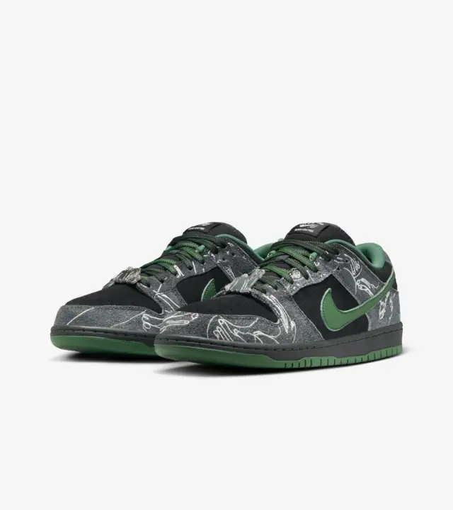 fecha-de-lanzamiento-de-los-nike-sb-dunk-low-pro-x-there-anthracite-and-gorge-green-hf7743-001
